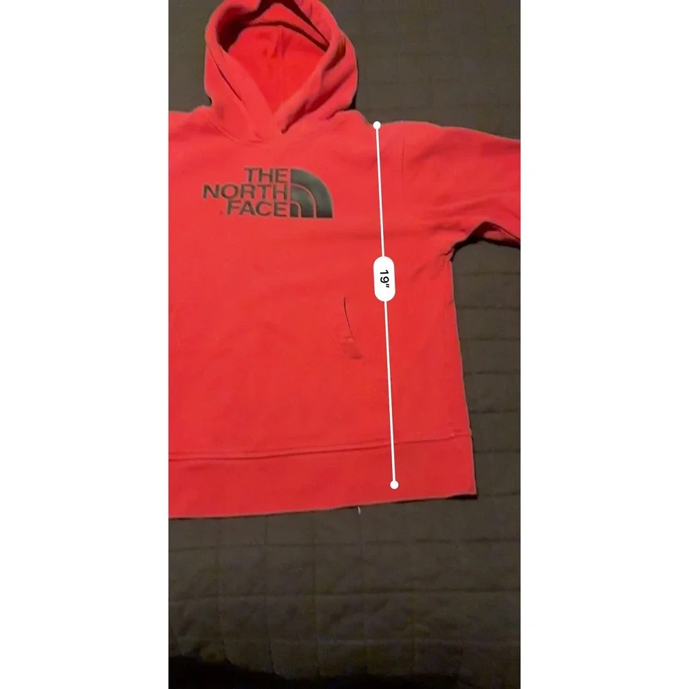 The North Face Hoodie Sweatshirt‎ Red Pullover Casual Youth Kids